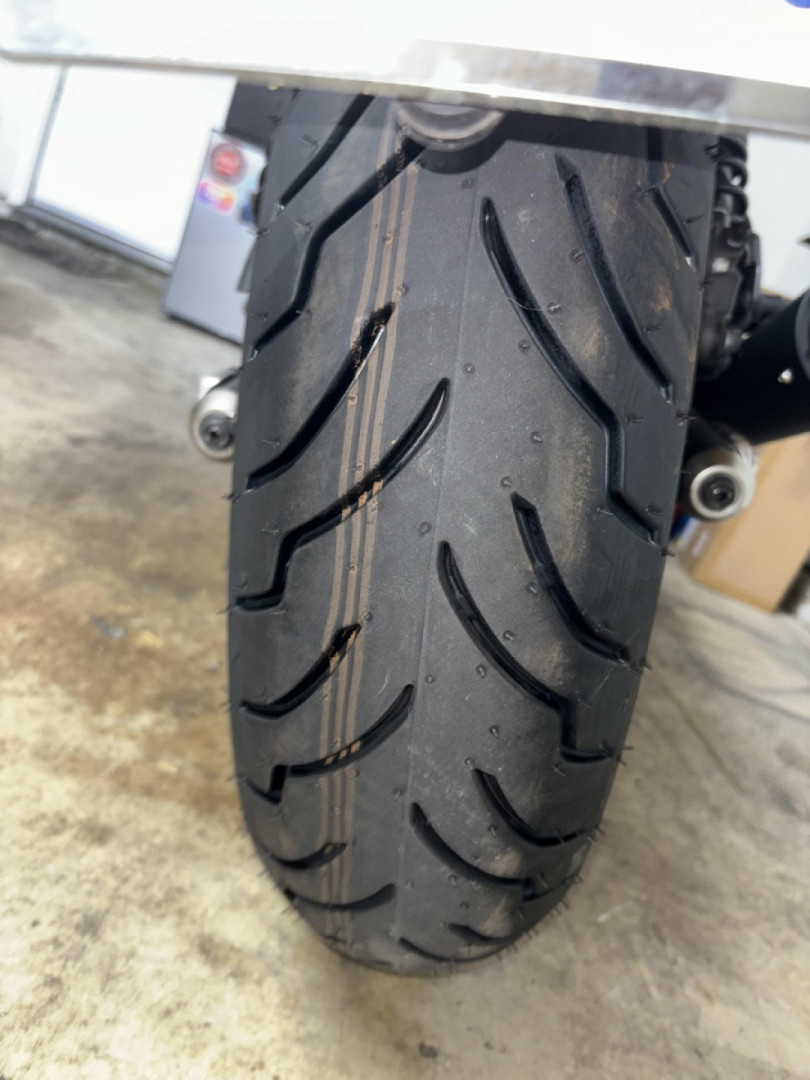 It's satisfying to see a new tire