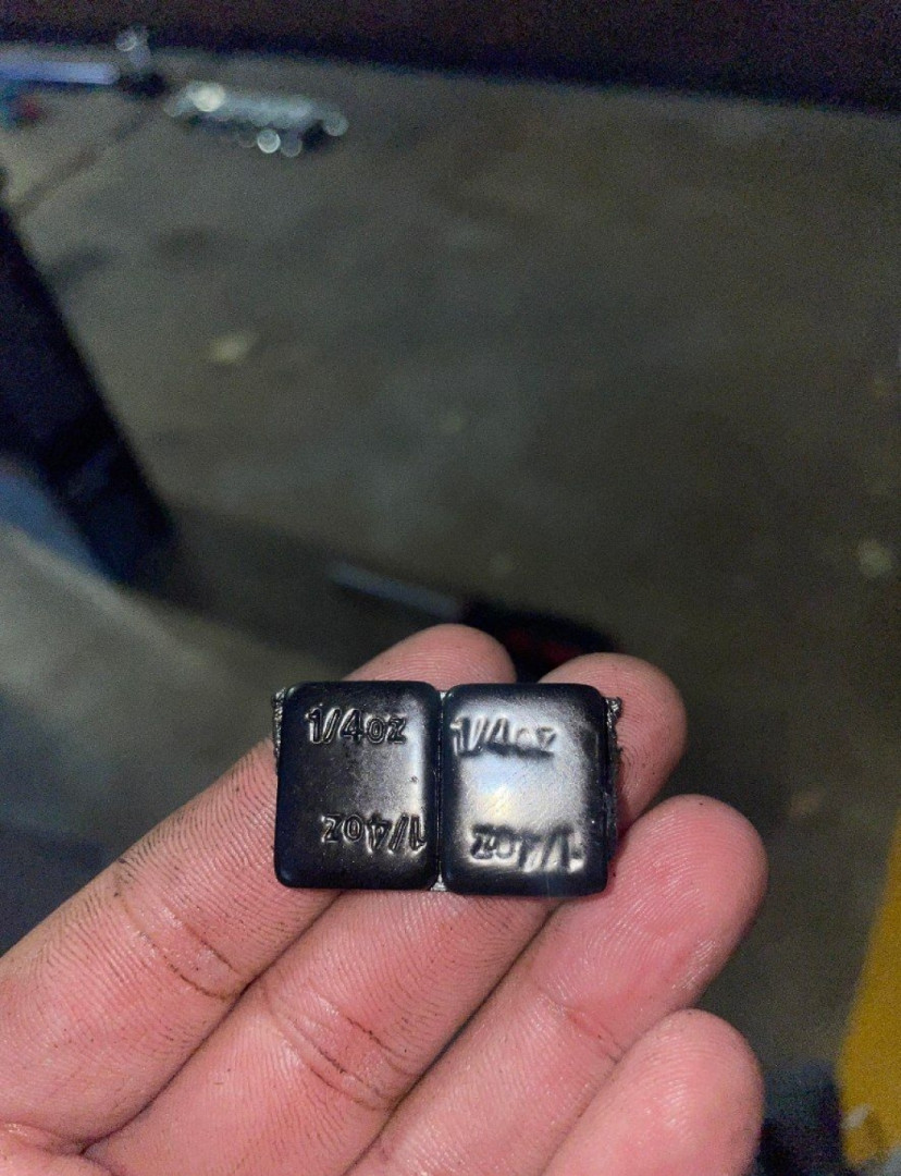 Rear wheel weights fell off