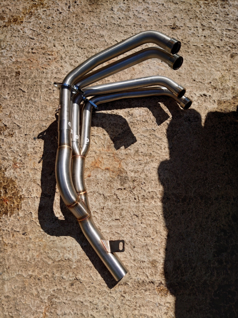 Fitted black widow stainless downpipes