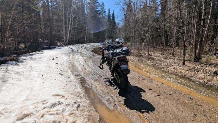 A bit(more) muddy today in Muskoka - Black River Road.