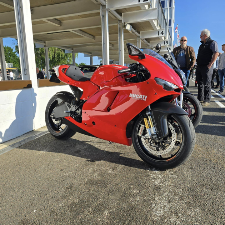 Goodwood Super Sunday - casual £80,000 Desmosedici RR parked up next?