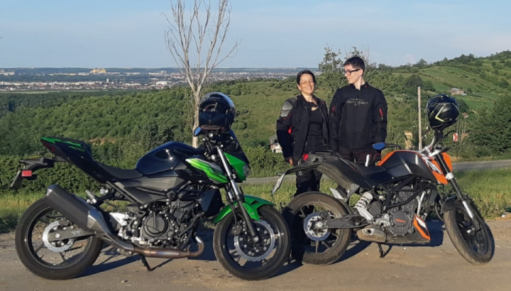 Nice ride with my son Oliver.