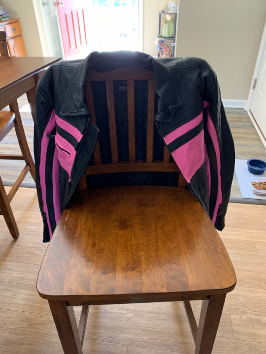 Bought my first leather. Decided it looked too manly so I painted it and added my first patch.