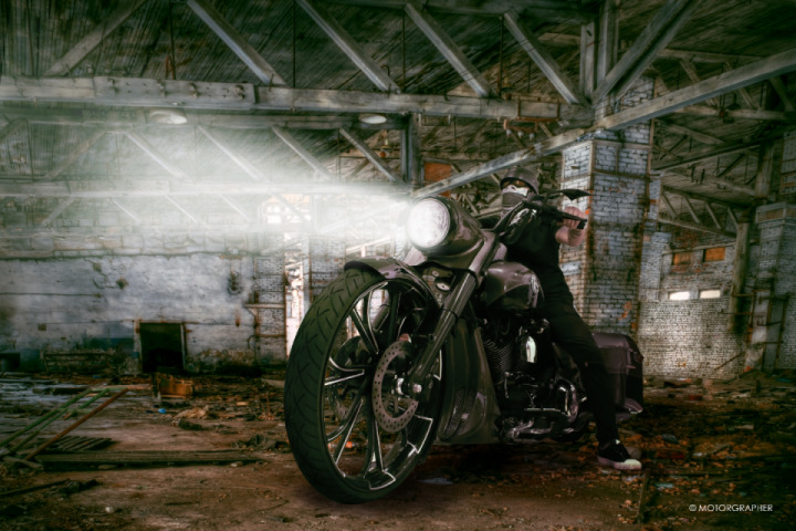 Custom Road King with 26 inch front rim