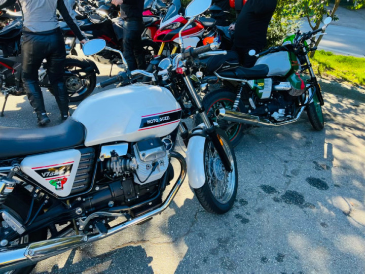 Even among the packs of Ducati’s, the ‘other’ Italians are given the tip of the hat
