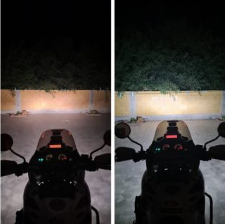 Cyclops lights upgrade. H4 LED ultra with cooling fans. The difference is clear.
