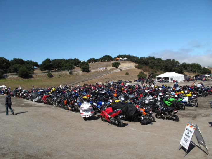 Queued Up for the Parade Lap at MotoGP Laguna Seca Raceway