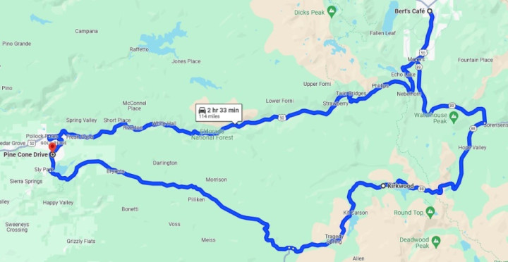 Today's route was another one of my favorite local loop rides that crosses 4 mountain summit passes