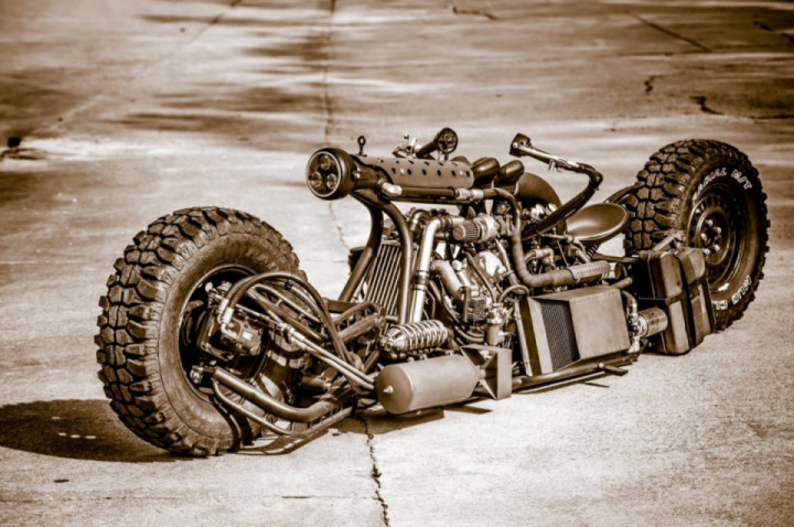 Twin Turbo Diesel AWD Motorcycle
