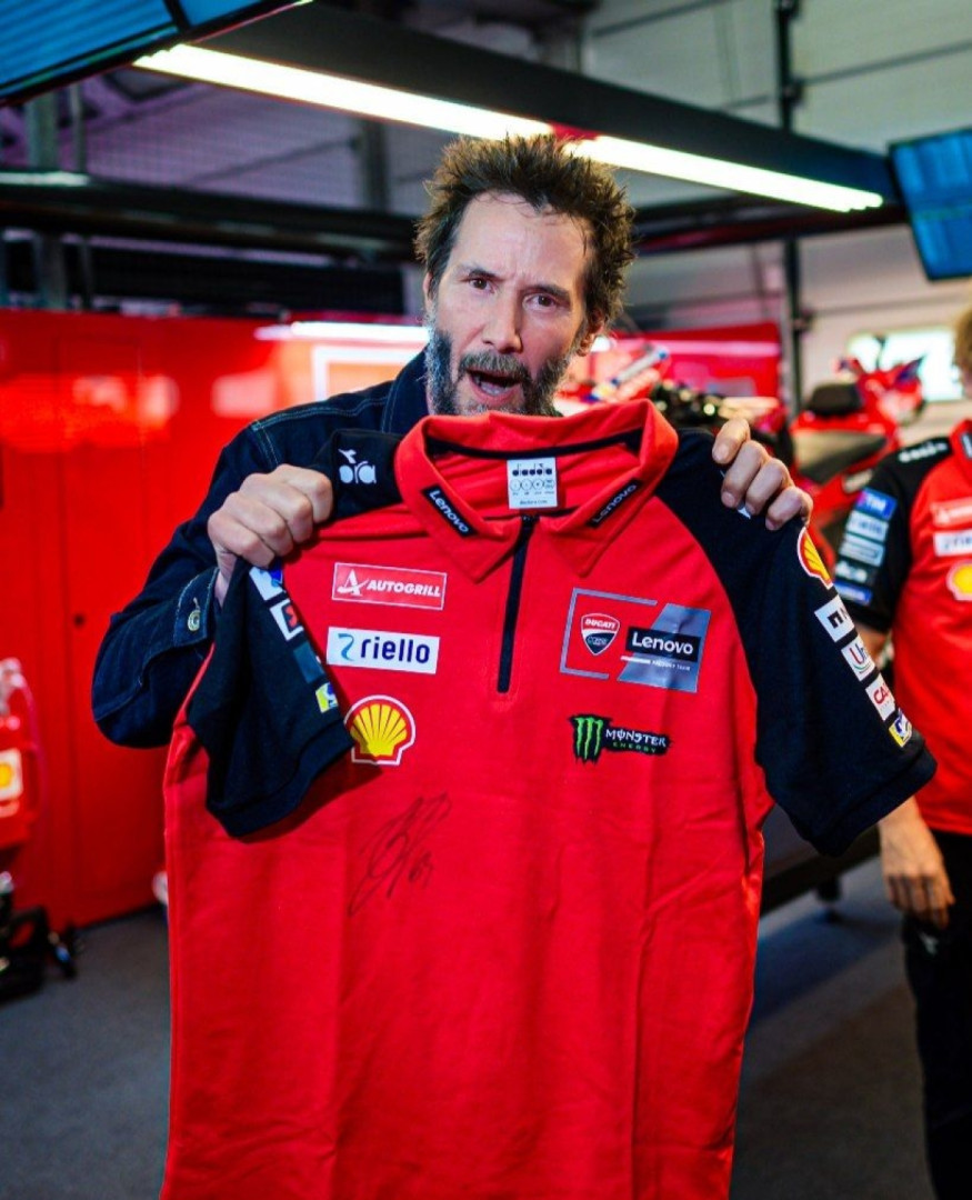 Keanu Reeves visits Ducati