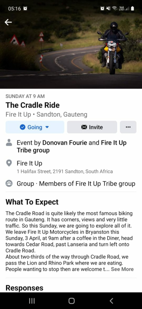 Sunday 3rd April ride