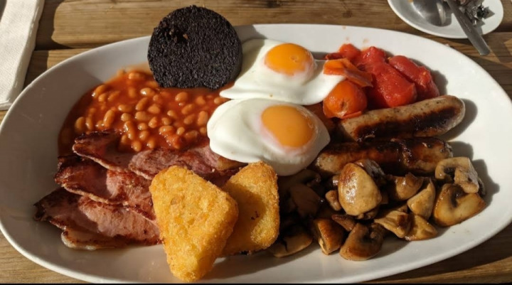 Super sausage cafe, great place to ride too...