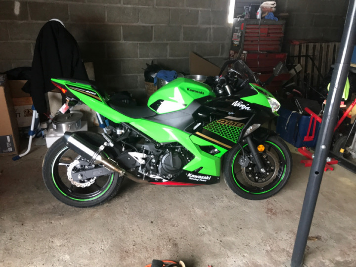 My two bikes are a 2020 ninja 400 and a 2005 Suzuki boulevard c50se