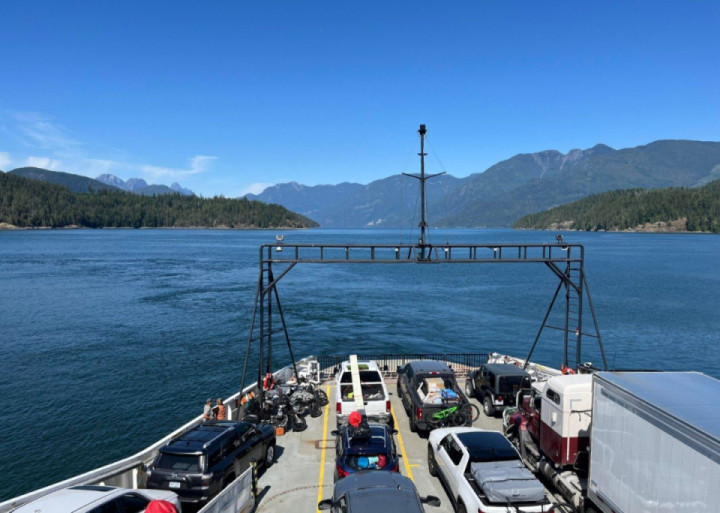 950km trip around the Sunshine Coast of British Columbia