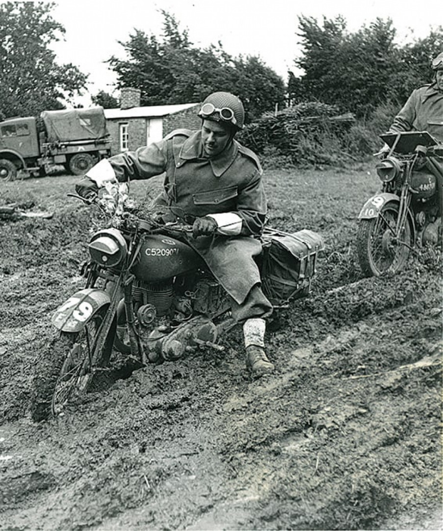 Dispatch riders had doubly dangerous duties during the Second World War