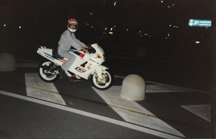 Cagiva Fraccia C-12 R, modificata. 06/1996. ( Avevo 23 anni ).