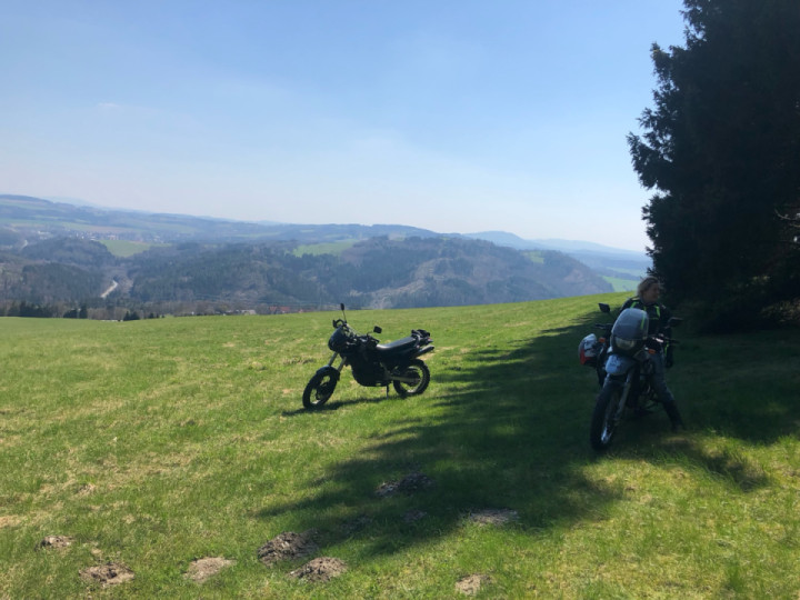 Little sister goes offroad for the first time