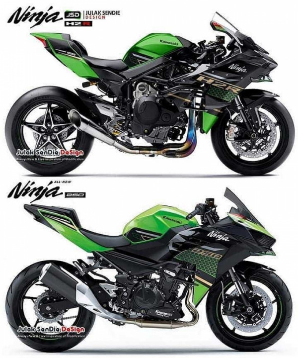Custom Design : Kawasaki Ninja H2R & Ninja 250 KRT Edition
