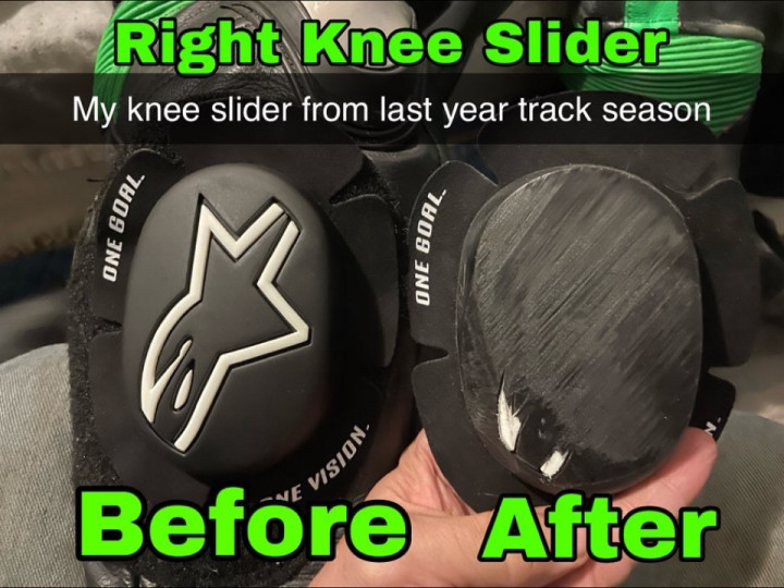 My knee sliders from last years track season