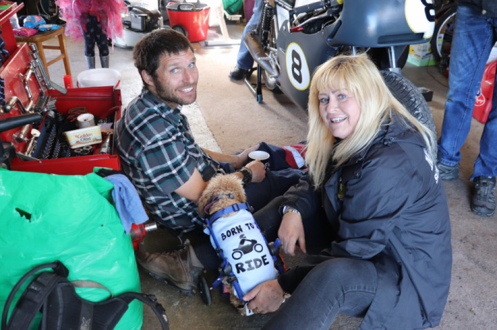 Guy Martin with Sharon Warnock & a little friend.