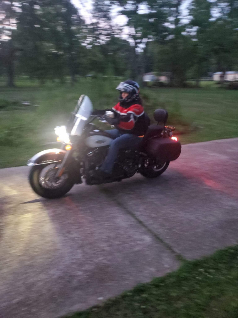 Riding by myself.