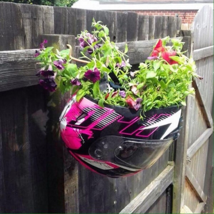 Great use for old helmets.