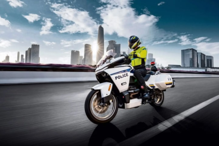 China police go electric with CFMoto 300GT-E e-bikes