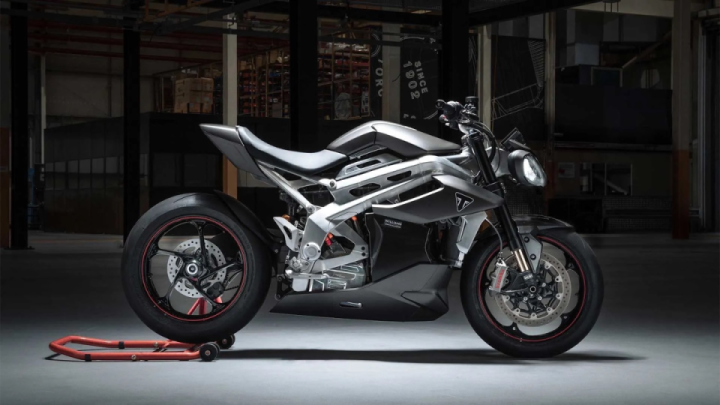 Triumph's electric prototype, the TE-01. Media sourced from Triumph.