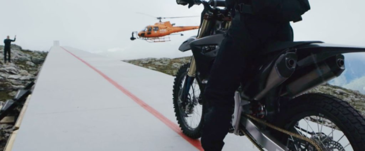 Tom Cruise in the new Mission Impossible 7 movie, prepping for the big jump! Media sourced from Tom Cruise's Twitter page.