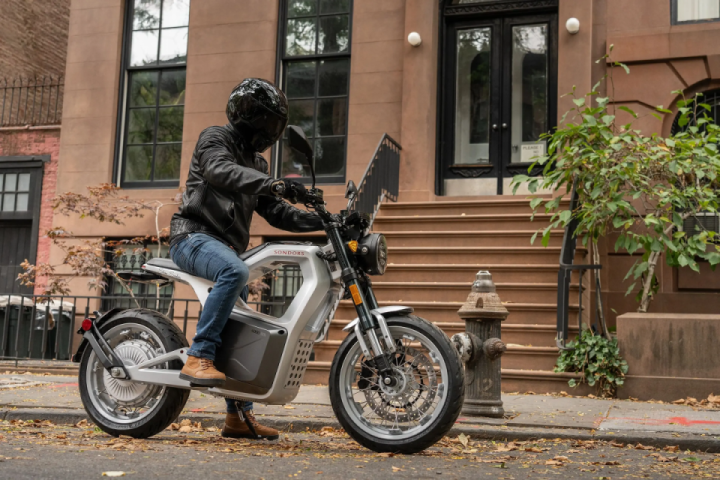 The Metacycle's rear-hub motor offers a top speed of 60 mph in Drive mode, or 80 mph in Sport mode