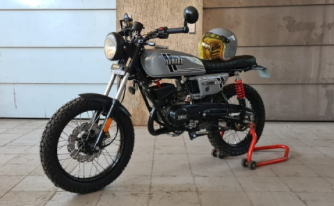 Yamaha RX100 Scrambler by Yogi Chhabria from Mumbai