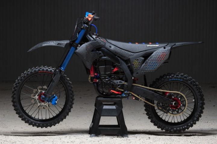The Kawasaki KX 450 3D Core Is A Stealthy 3D-Printed Dirt Bike