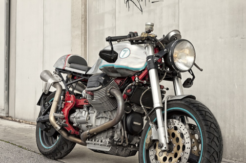 Custom Moto Guzzi V11 by Omar Biagi