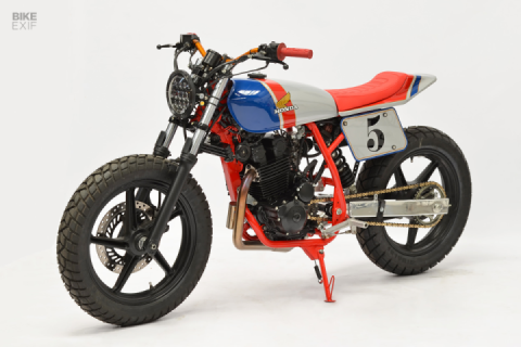 Honda Twister street tracker by Low Budget Customs