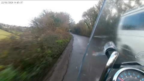 Dropping down from Kingswear towards brixham on a shake-down ride after my annual service completed.