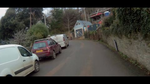 Riding the only mountain pass in Devon