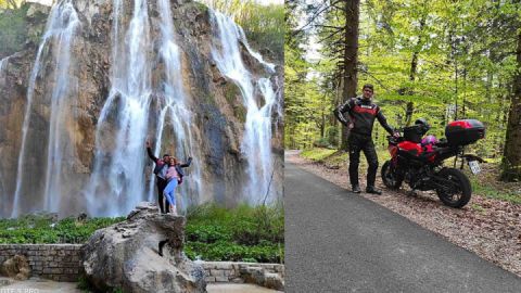 Ride with my girlfriend to the beautiful national park in Croatia called Plitvice Lakes. ✌