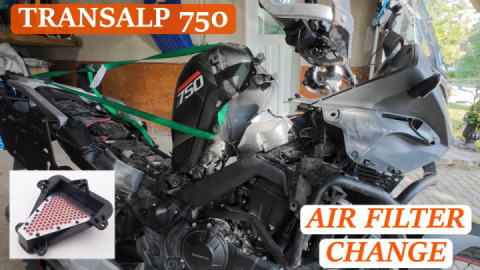 Honda Transalp 750 - Air Filter Change - DIY