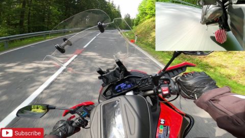 One more fast ride on my Tracer 7✌???