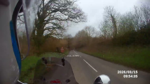 Royal enfield Interceptor 650 enjoying the hill and bends into Chillaton on a PAM 1/2 day ride.