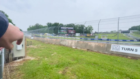 Hayden Gillim crash at Road America during the Bagger Challenge race