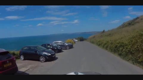 A ride along the Coast road at Whitsand Bay