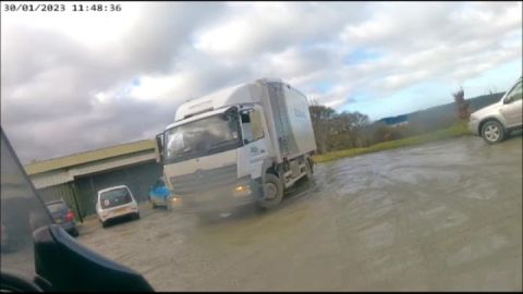When you find the car park is covered in mud.
