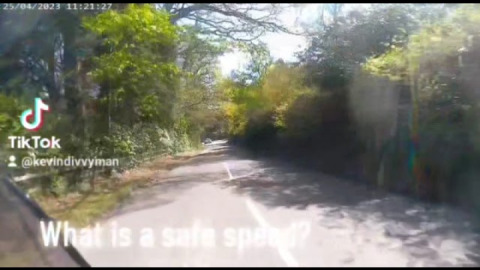 Judging the safe speed for a 60mph road.