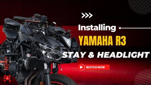 How do you install a new stay and headlight?