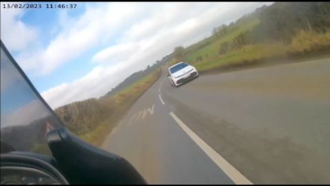 Enjoying the views on the A road from Salcombe