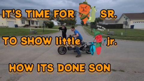 Showing Pepper Jr How To Ride