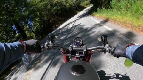 Riding a back road in NorCal on the GTM 02.2