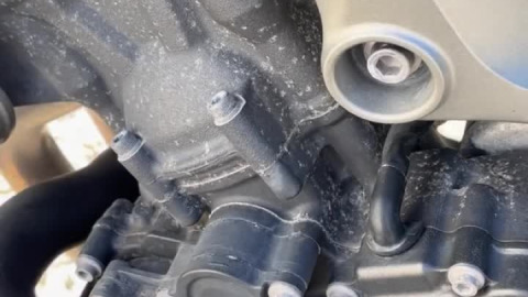 Hi! have a Yamaha MT-09 and it has these white marks on one side of the engine.