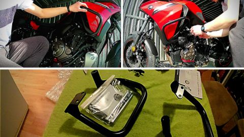 Motorcycle guards ON✌
